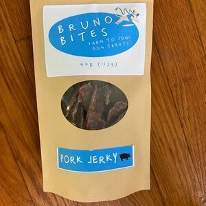 Homemade Pork Jerky Dog Treats, Made In USA, All Natural 4 oz Single Ingredient